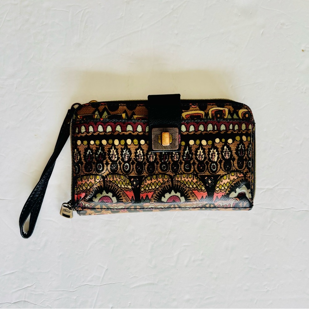 Sakroots Bohemian Multicolor Wristlet Wallet Zip Around Peace